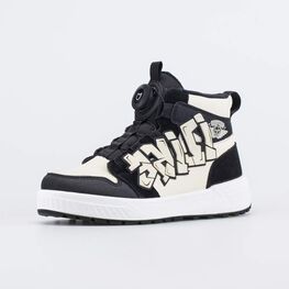 652222-42 Зимние ботинки с системой быстрой шнуровки для мальчики черный + бежевый