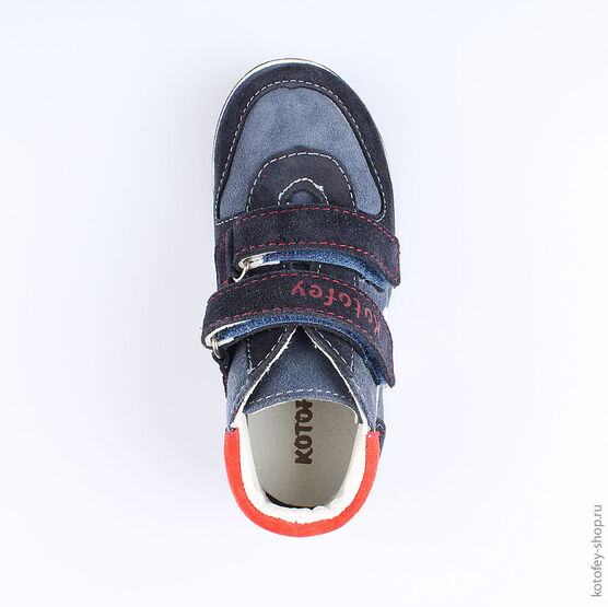 352165-22 Ботинки для мальчики син-бел-кра фото №4