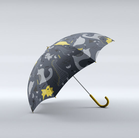 03707098-00 Зонт детский Динопарк темно-серый для мальчики серый фото №2
