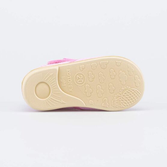 231257-11 Текстильная обувь для первых шагов анатомическая для девочки розовый фото №3