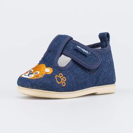 231258-11 Текстильная обувь для мальчика Веселый тигренок для мальчики синий