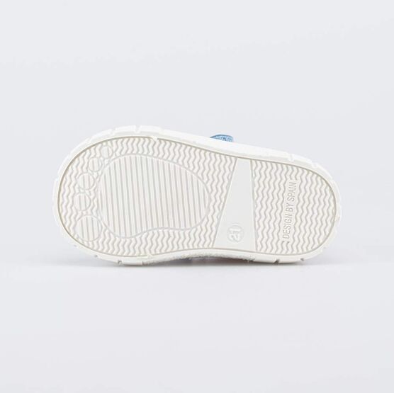 134024-12 Кеды в сеточку для девочки для девочки бежевый + голубой фото №3