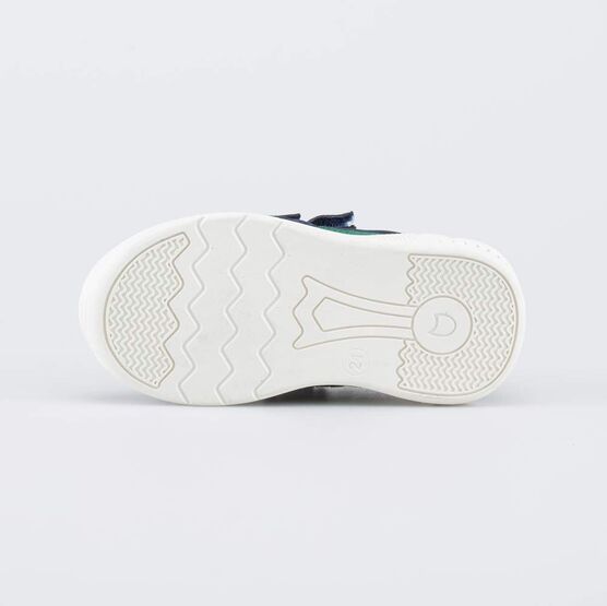 142003-71 Кожаные кроссовки для мальчика для мальчики син-зел фото №3