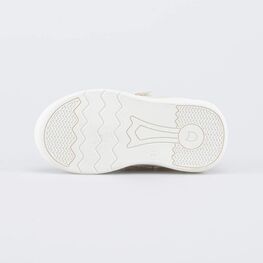 142003-72 Кожаные кроссовки на липучках для девочки бежевый фото №3