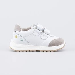 142005-11 Кожаные кроссовки Динозавры для мальчики белый фото №2