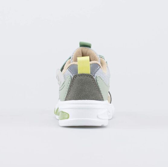 144236-70 Светящиеся кроссовки для мальчика для мальчики серый + зеленый фото №5