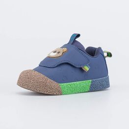 044008-72 Кожаные кроссовки Медвежонок для мальчики синий