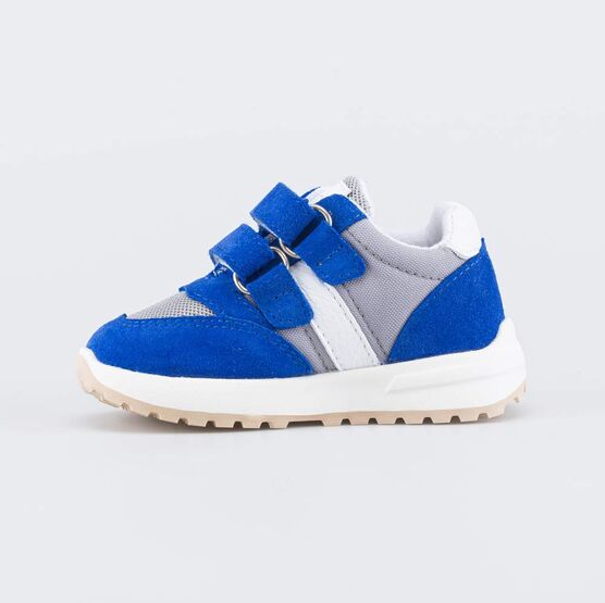 044010-11 Кроссовки Первые шаги Три звезды для мальчики серый + синий фото №2