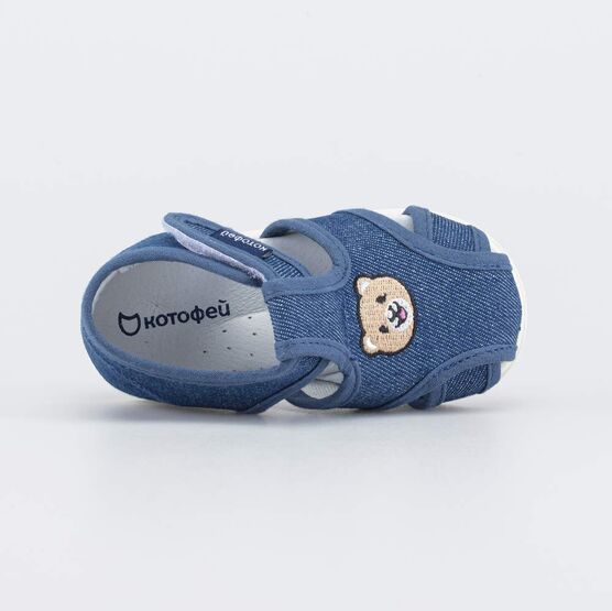 121063-71 Текстильная обувь Медвежонок для мальчики т.син фото №4