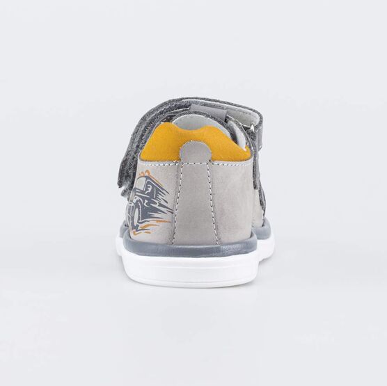 122200-23 Детские кожаные сандалии Внедорожник для мальчики серый фото №5