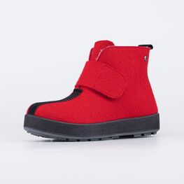 957006-49 Укороченные валенки с липучкой для мальчики красный