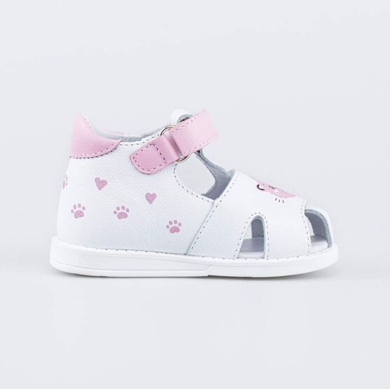 122221-23 Сандалии на липучках для девочки бел-роз фото №2