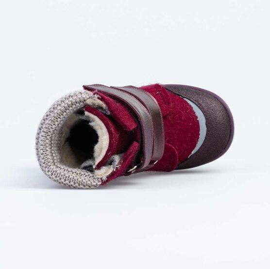 357005-43 Валенки на липучках для девочки бордовый фото №4