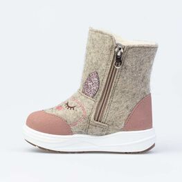 367127-41 Валенки на молнии Спящая Лама для девочки бежевый фото №2