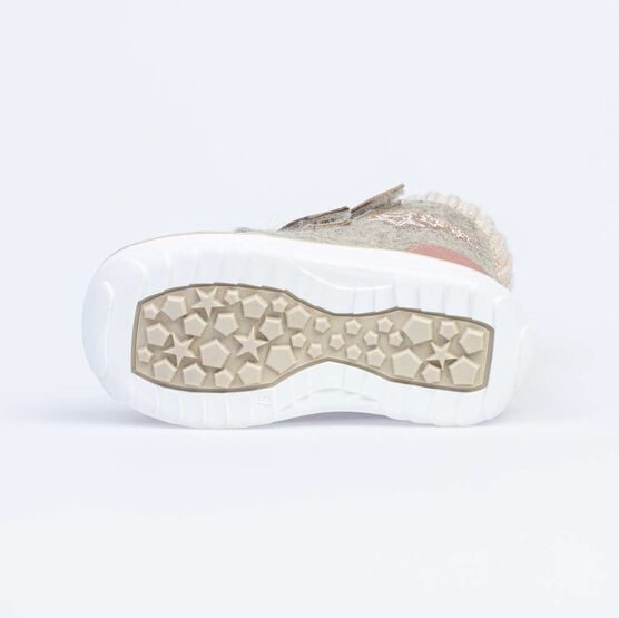 557004-41 Валенки на липучках Звездочка бежевый для девочки бежевый фото №3