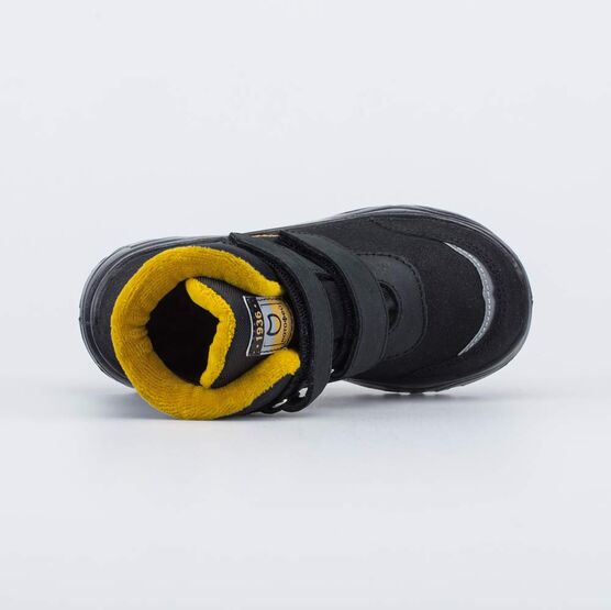 352324-38 Неубиваемые ботинки для мальчика для мальчики черный + желтый фото №4