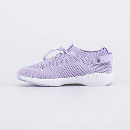 641041-17 Сиреневые текстильные кроссовки для девочки сиреневый фото №2