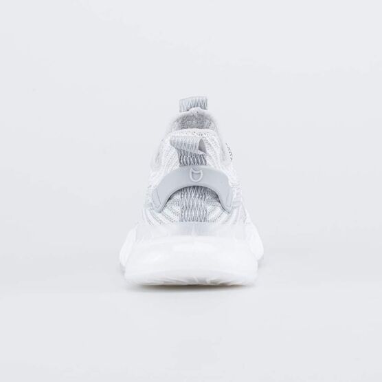 641047-12 Летние кроссовки сеточкой для девочки серебристый + белый фото №5