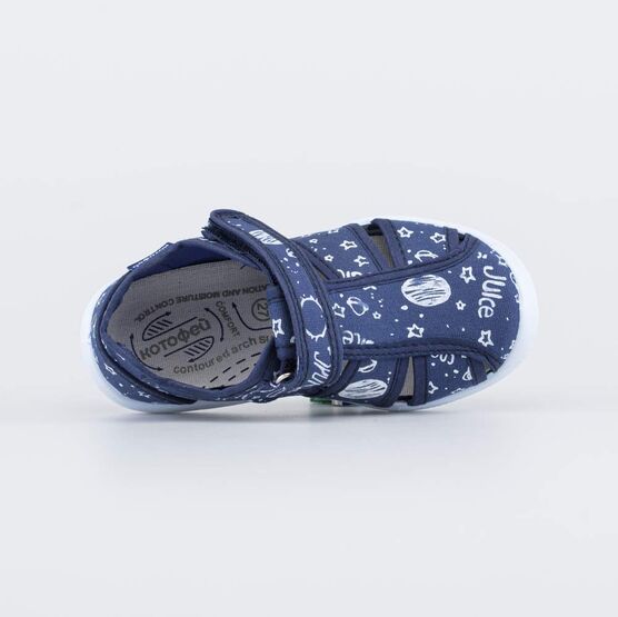 421056-13 Сандалии текстильные для мальчики синий фото №4