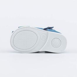 022121-24 Сандалии на липучках из натурального нубука для мальчики синий фото №3