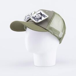 07709089-40 Кепка-бейсболка с сеткой для мальчика оливковый для мальчики оливковый фото №2