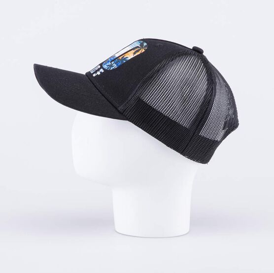 07709090-40 Кепка-бейсболка с сеткой для мальчика Тропики для мальчики черный фото №3