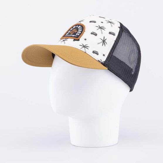 07709098-40 Кепка-бейсболка с сеткой для мальчика для мальчики коричневый + белый фото №2