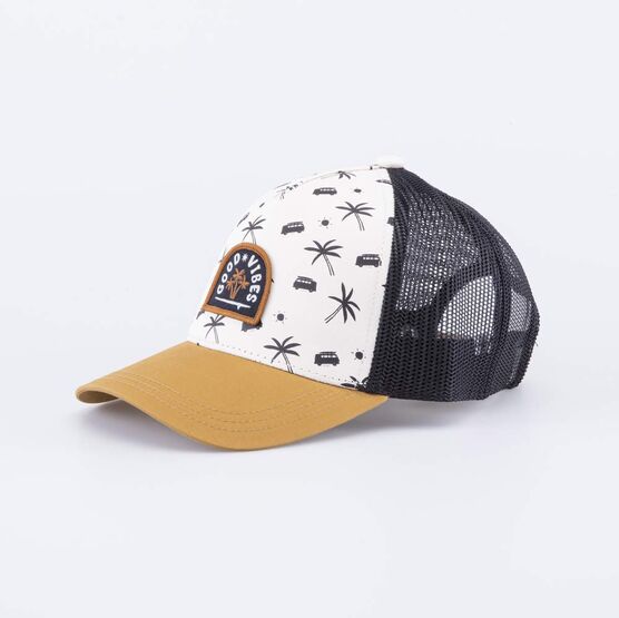 07709098-40 Кепка-бейсболка с сеткой для мальчика для мальчики коричневый + белый