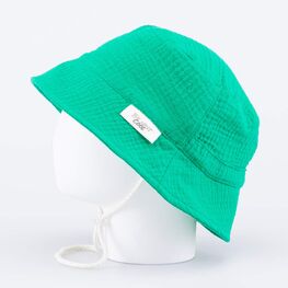 07710001-40 Панама из муслина зеленая для мальчики зеленый фото №2