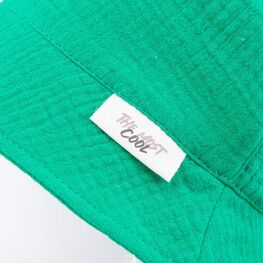 07710001-40 Панама из муслина зеленая для мальчики зеленый фото №3