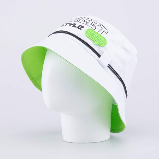 07710010-40 Панама хлопковая для мальчика для мальчики белый + зеленый