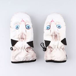 07821062-40 Варежки детские бежевый для девочки бежевый