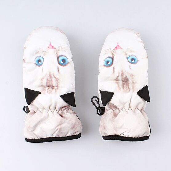 07821062-40 Варежки детские бежевый для девочки бежевый