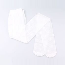 07831215-41 Колготки эластичные с рисунком цветы белые для девочки белый