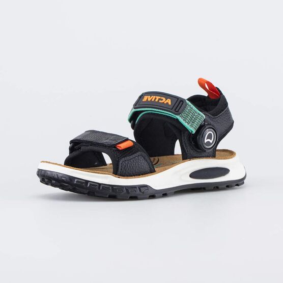 624038-71 Сандалии с системой быстрой шнуровки для мальчики черный