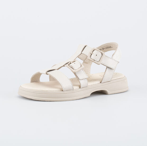722047-21 Кожаные босоножки для девочки-подростка для девочки бежевый
