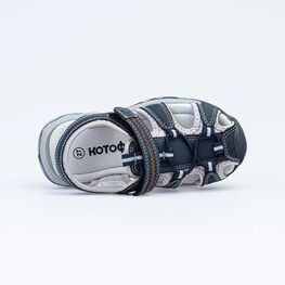 424003-71 Сандалии для мальчики син-сер фото №4