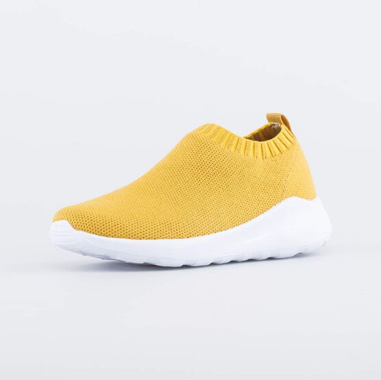 641038-12 Кроссовки из вязаного текстиля для мальчики горчичный