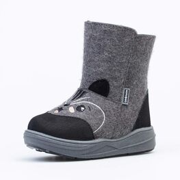 367129-42 Валенки на молнии Котенок для мальчики серый