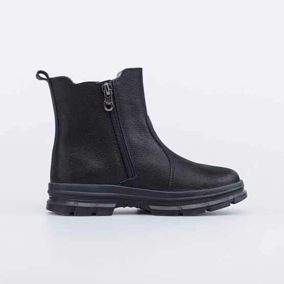 362113-31 Сапожки-челси для девочки утепленные для девочки черный фото №2