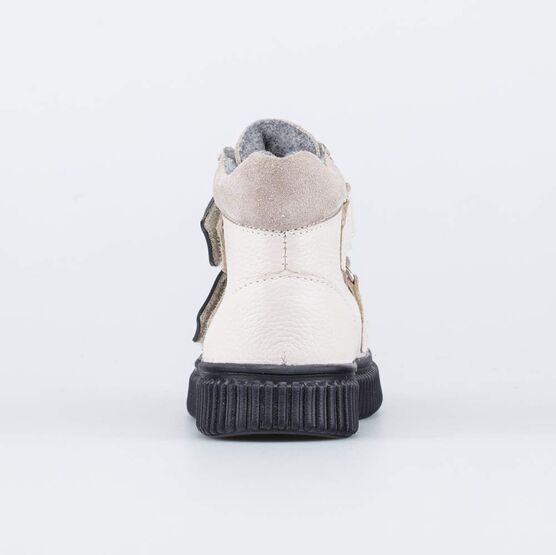 152349-31 Утепленные ботинки для девочки для девочки бежевые + черные фото №5