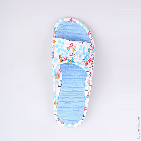 525020-01 Пляжная обувь голубая для девочки голубой фото №4