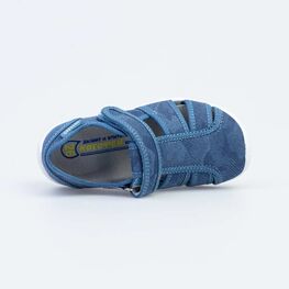 421046-13 Сандалии текстильные для мальчики светло-синий фото №4