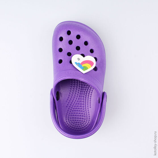 03014001-40 Украшение для обуви Сердце для девочки белый фото №2