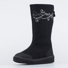 867096-43 Валенки с потайной молнией черный для девочки черный