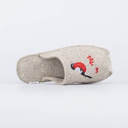 837002-03 Женские войлочные тапочки Снегирь Серый для девочки бежевый фото №4