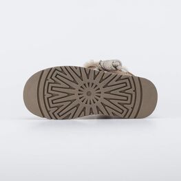 752287-42 Укороченные бежевые сапожки на зиму для девочки бежевый фото №3