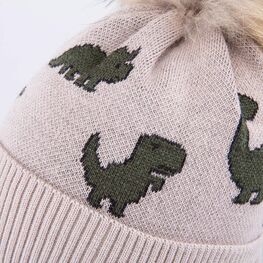 07704014-40 Зимний шерстяной комплект шапка + снуд для мальчика для мальчики бежевый фото №4