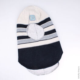 07711087-10 Шлем-капор зимний синий для мальчики светло-синий