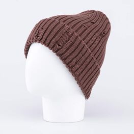 07711491-40 Вязанная шерстяная шапка для мальчика для мальчики коричневый фото №2